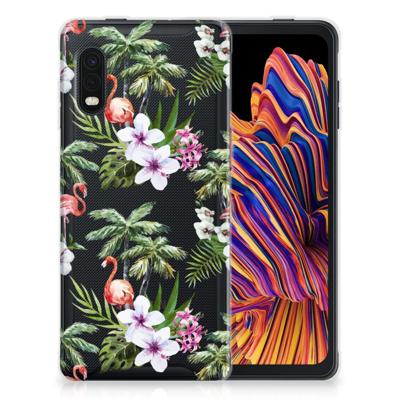 Samsung Xcover Pro | TPU Hoesje | Flamingo Palms
