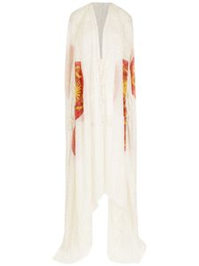 Amir Slama robe-chemise longue en soie - Blanc