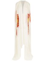 Amir Slama robe-chemise longue en soie - Blanc - thumbnail