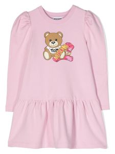 Moschino Kids robe à imprimé ourson - Rose