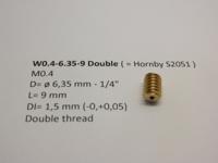 micromotor W0.4-6.35-9 Double wormwiel