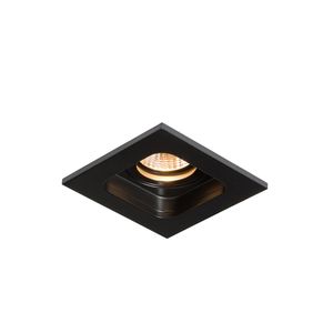 Inbouwspot BWS Kiana 1 LED 10x10x9cm 575L 7W Vierkant Zwart