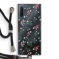 Small white flowers: Samsung Galaxy Note 10 Plus Transparant Hoesje met koord