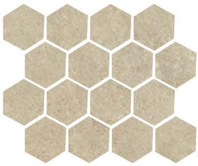 Mozaïektegel Serenissima Promenade 1070682 VLMoz.250X300 Corda 10mm Mat Ret.R10 F:Esagonia