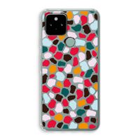 Colored Giraffe: Google Pixel 5 Transparant Hoesje