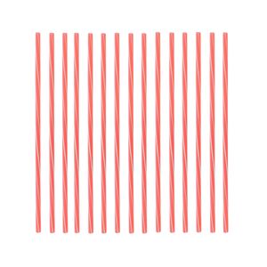 Herbruikbare rietjes - 50x - Rood/wit - Kunststof - 22 cm