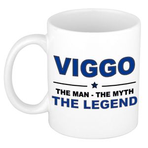 Naam cadeau mok/ beker Viggo The man, The myth the legend 300 ml   -