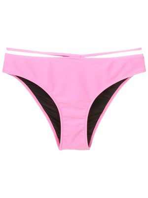 Gloria Coelho bas de bikini à taille à brides - Rose