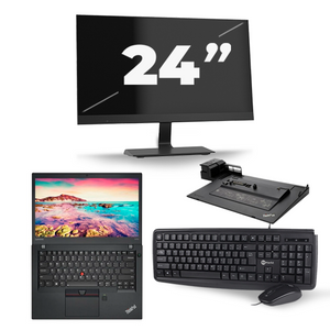 Lenovo ThinkPad T470s - Intel Core i7-7e Generatie - 14 inch - 16GB RAM - 256GB SSD - Windows 11 + 1x 24 inch Monitor