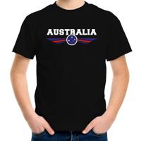 Australie landen supporters t-shirt - zwart - kinderen - Fan kleding - EK / WK / Olympische spelen