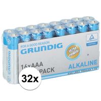 32x Grundig AAA batterijen alkaline   -