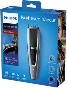 Philips 5000 series Trim-n-Flow PRO-technologie, afspoelbare tondeuse