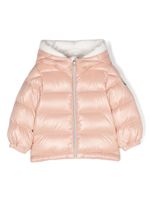 Moncler Enfant manteau matelassé à logo appliqué - Rose