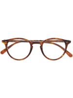 Garrett Leight lunettes de vue à monture ronde - Marron - thumbnail