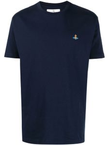 Vivienne Westwood t-shirt en coton à logo Orb brodé - Bleu