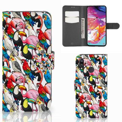 Samsung Galaxy A70 | Telefoonhoesje | Met pasjeshouder | Birds