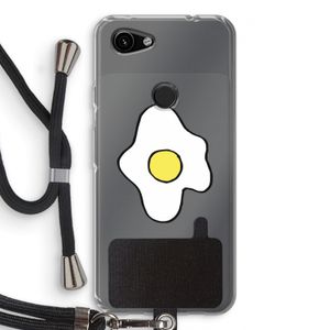Spiegelei: Pixel 3a Transparant Hoesje met koord