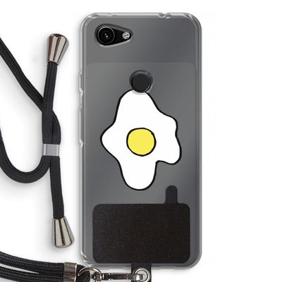 Spiegelei: Pixel 3a Transparant Hoesje met koord