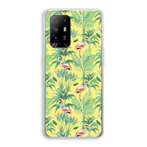 Flamingo party: Oppo A94 5G Transparant Hoesje