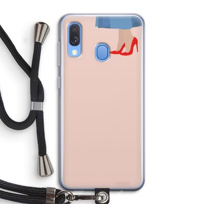 High heels: Samsung Galaxy A40 Transparant Hoesje met koord