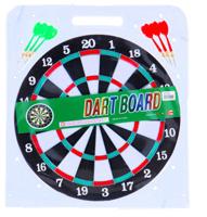 Dartboard tweezijdig met 6 pijlen 37 cm
