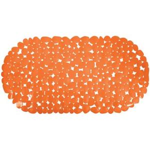 MSV Douche|bad anti-slip mat badkamer - pvc - oranje - 39 x 99 cm