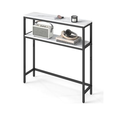 Smalle consoletafel met legplanken