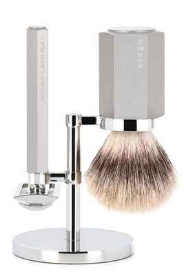 Muhle scheerset Hexagon S31MHXGPURE - Synthetisch - Silver
