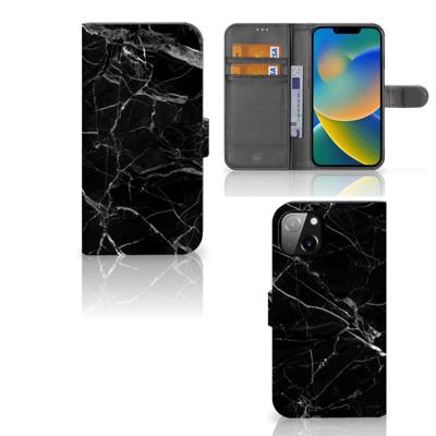 iPhone 14 Plus | Bookcase | Marmer Zwart - Origineel Cadeau Vader