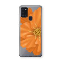 Orange Ellila flower: Samsung Galaxy A21s Transparant Hoesje