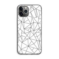 Geometrische lijnen zwart: iPhone 11 Pro Max Transparant Hoesje