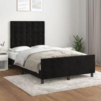 Bedframe zonder matras 120x190 cm fluweel zwart