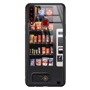 Samsung Galaxy A20s glazen hardcase - Snoepautomaat