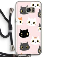Katten: Samsung Galaxy S7 Edge Transparant Hoesje met koord
