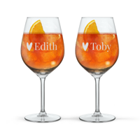 Aperol Spritzglas graveren - 2 stuks
