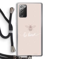 Be(e) kind: Samsung Galaxy Note 20 / Note 20 5G Transparant Hoesje met koord