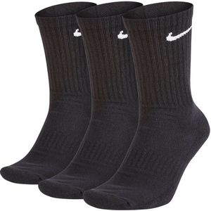 Nike Unisex Cushioned Crew 3-Pack Sokken - Handbalkleding - Handbalsokken - zwart - maat 46-50