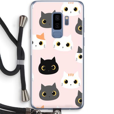Katten: Samsung Galaxy S9 Plus Transparant Hoesje met koord