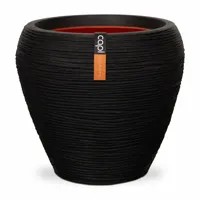 Vaas taps rond Rib NL 42x38 zwart Vaas taps rond Rib NL 42x38 zwart