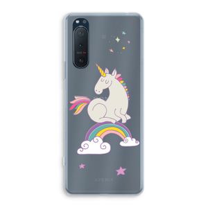 Regenboog eenhoorn: Sony Xperia 5 II Transparant Hoesje