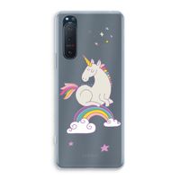 Regenboog eenhoorn: Sony Xperia 5 II Transparant Hoesje