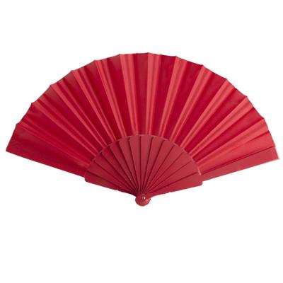 Spaanse Handwaaier - rood - 23 x 43 cm - Verkoeling waaiers voor zomerse themperatuur