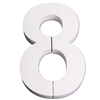Piepschuim cijfer 8 jaar - H25 cm - hobby/knutselmateriaal - DIY - Knutselen - Cijfers zelf maken