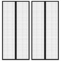 VidaXL Insectendeurgordijnen 2 st magnetisch 210x90 cm zwart
