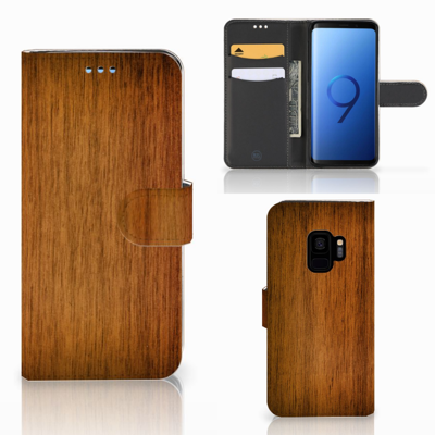 Samsung Galaxy S9 | Book Style Case | Donker Hout