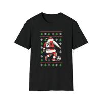 T-shirt regular zwart - Santi 29 kerst shirt - logo voor groot