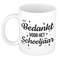 Bedankt voor het schooljaar cadeau mok/beker wit 300 ml   -