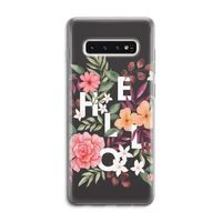 Hello in flowers: Samsung Galaxy S10 4G Transparant Hoesje