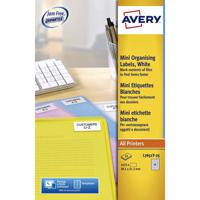Etiket avery l7651y-25 38.1x21.2mm geel 1625stuks