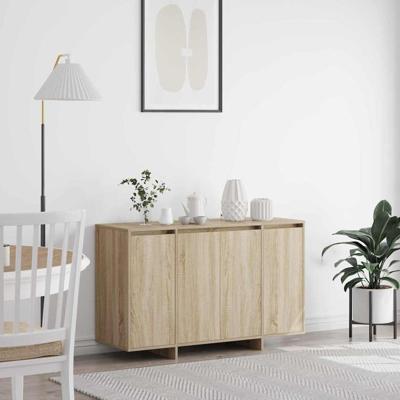 Dressoir Sonoma eiken 120 x 41 x 75 cm Bewerkt hout